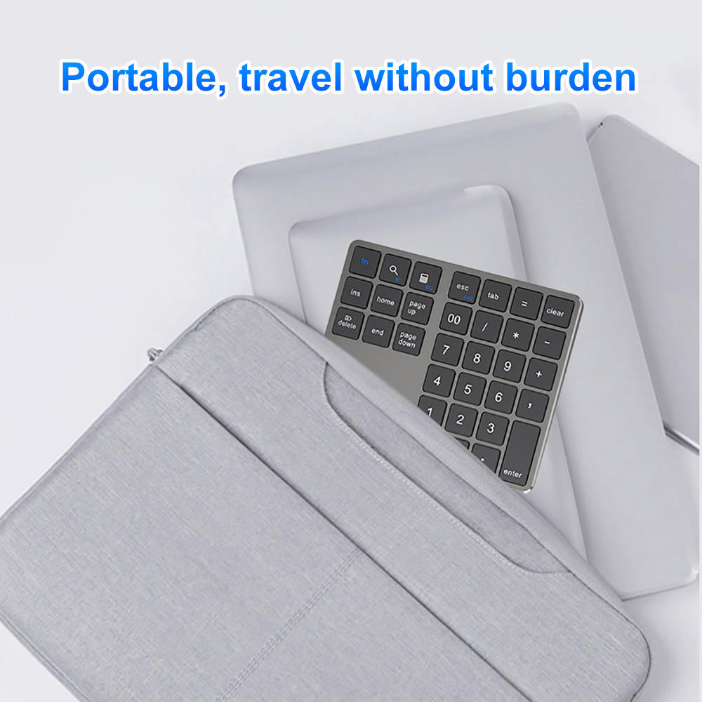 35-Tasten Dual-Bluetooth-Zahlentastatur 2,4 G kabellos Pad Dünne wiederaufladbare Tastatur für PC IOS Android Fenster Digital Klaviatur