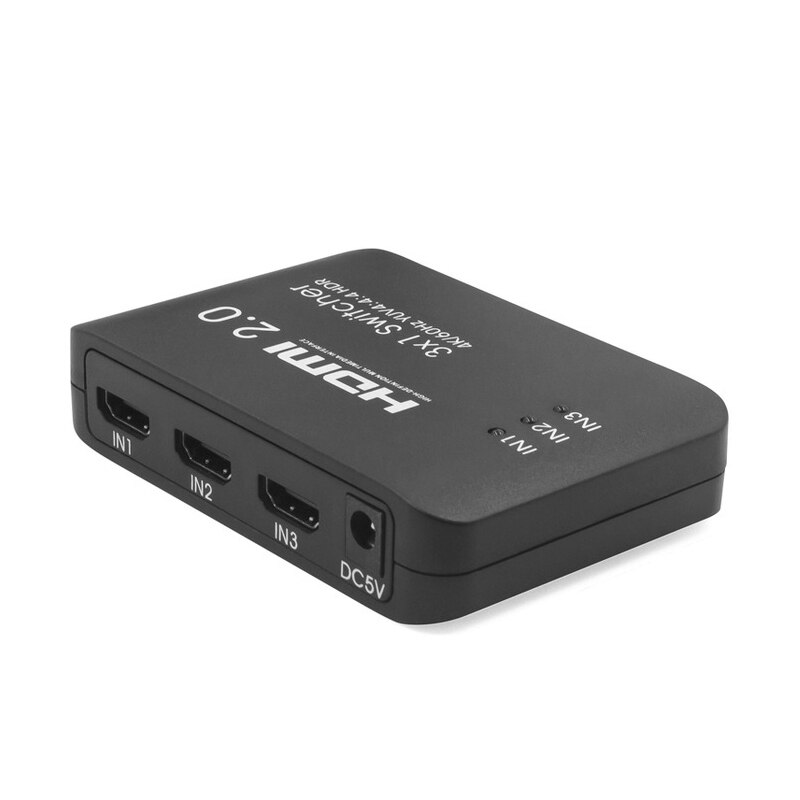 Hdmi Switcher Splitter 3 In 1 Out Ondersteuning 4K @ 60Hz En Hdr Met Ir Afstandsbediening Voor laptop Projector Hdtv PS4 Tv Box