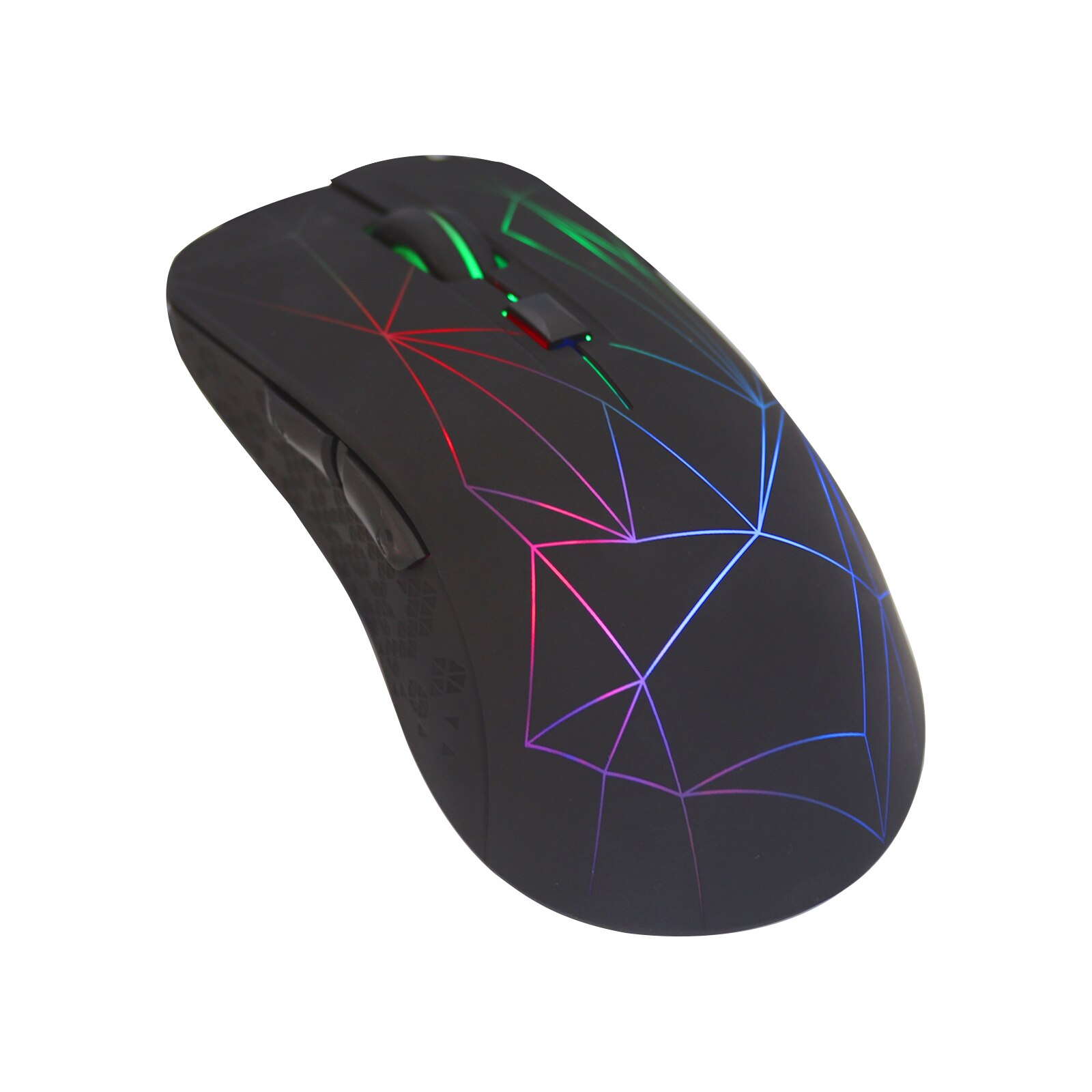 Bluetooth 5.0 bezprzewodowa mysz 2.4G akumulatorowa kolorowa konstrukcja LED Mause 1600 DPI mysz optyczna z podkładką pod mysz na laptopa
