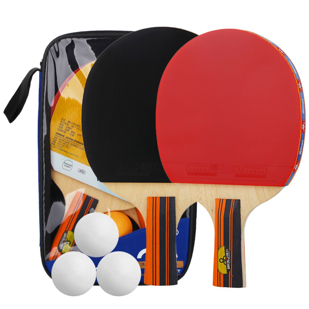 Table Tennis Bat Racket Table Tennis Ball and Bat Set 2 Ping Pong Bats 3 Ping Pong Balls Pack Ping Pong Paddle Racket Set