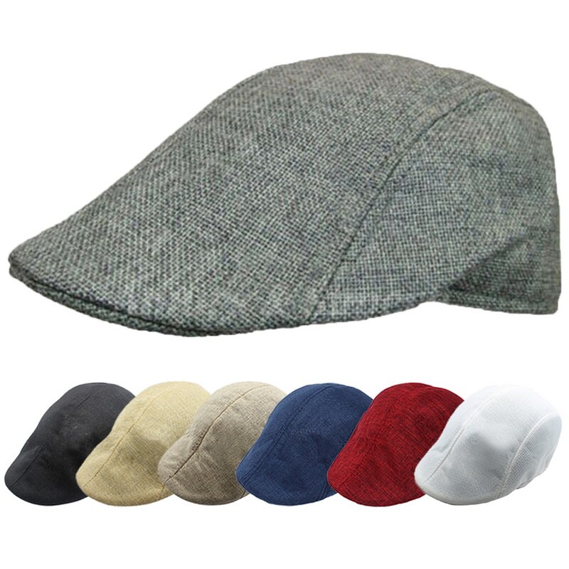 Boina de cuadros a la para hombre, sombrero clásico con elástico , gorra plana para hombre, gorro informal, gorros de