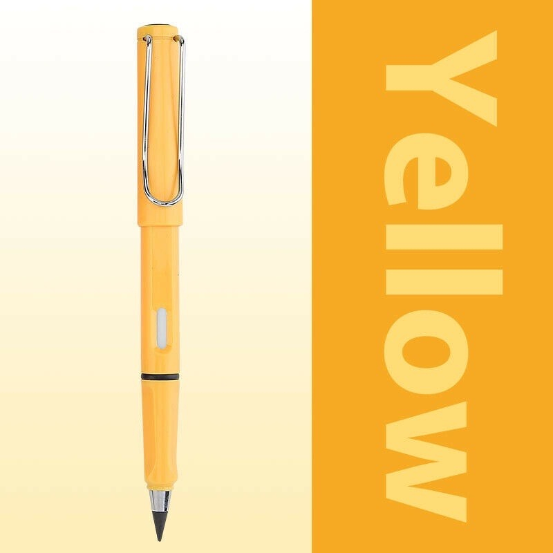Lápiz eterno sin afilar, nueva tecnología, escritura ilimitada, sin tinta, pintura de bocetos mágicos, lápiz sin plomo: Yellow