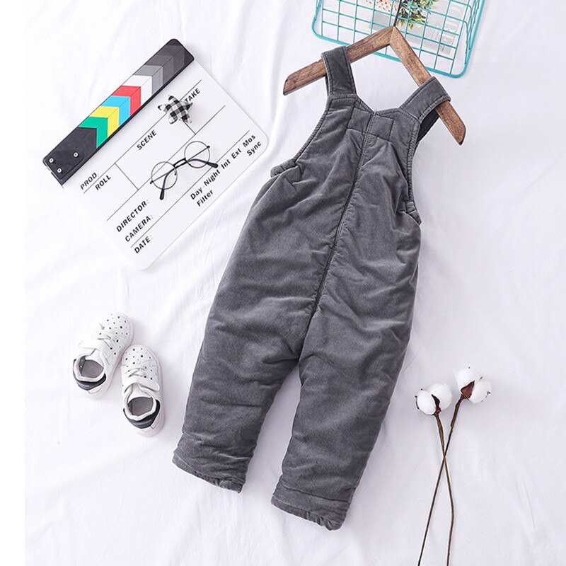 freundlicher freundlicher Overall Winter Hosen Jungen Mädchen Tasche Kabel Dicken lässig Overall Overall Baby Kleidung Overall 0-3T