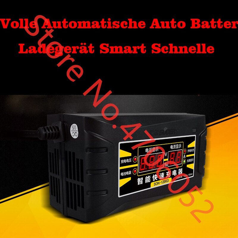 Volledige Automatische Auto Batterij Oplader Smart Fast 110 V/220 V Naar 12 V 6A 10A Power Opladen Geschikt voor Auto Motor met EU/US Plug