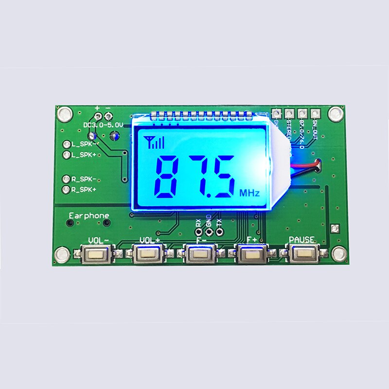 Module émetteur FM DC 3-5V DSP PLL 76.0MHz-108.0MHz, affichage numérique LCD avec Microphone sans fil, transmission Audio