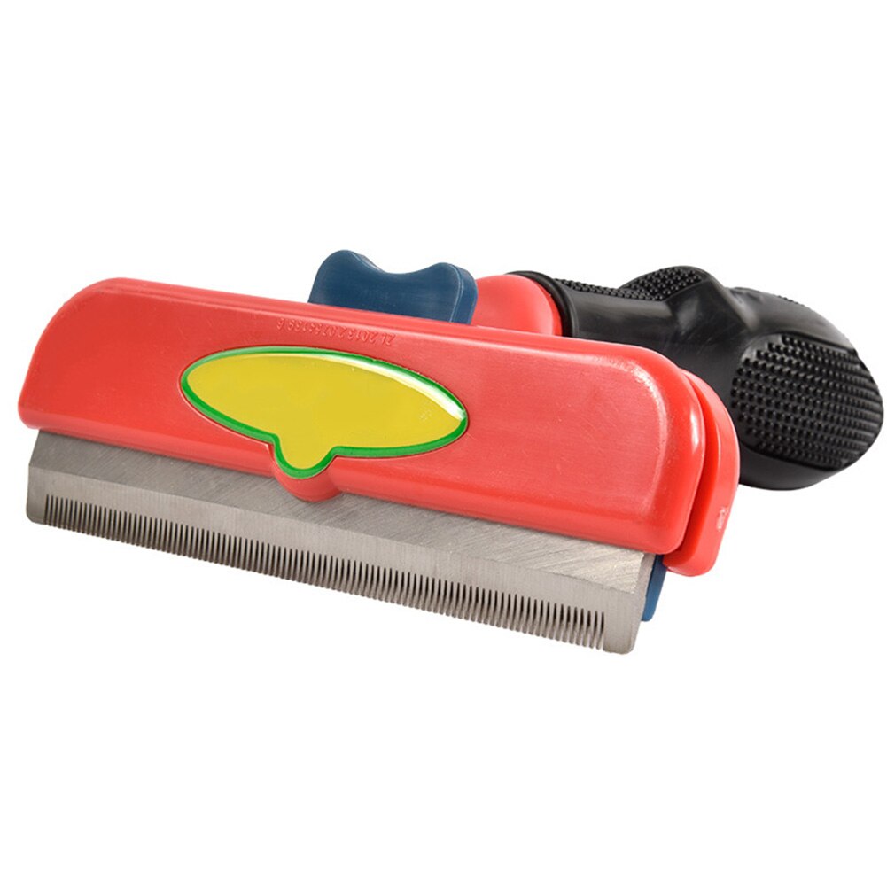 Peine para mascotas, herramienta de arreglo de perros para cepillo para quitar el pelo Manual, peine para mascotas, rastrillo, mango de plástico, peine de aguja densa, peines de masaje: XL