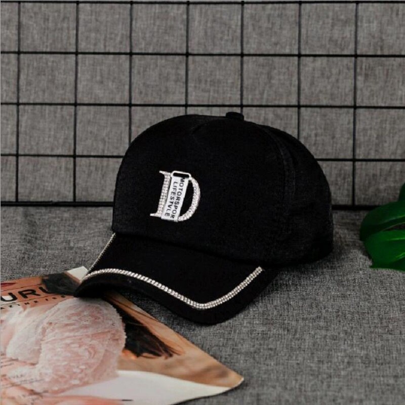 Volledige Kristal Bloemen Denim Baseball Cap Bling Strass hip hop Verstelbare Snapback Hoed voor vrouwen Verstelbare: 10