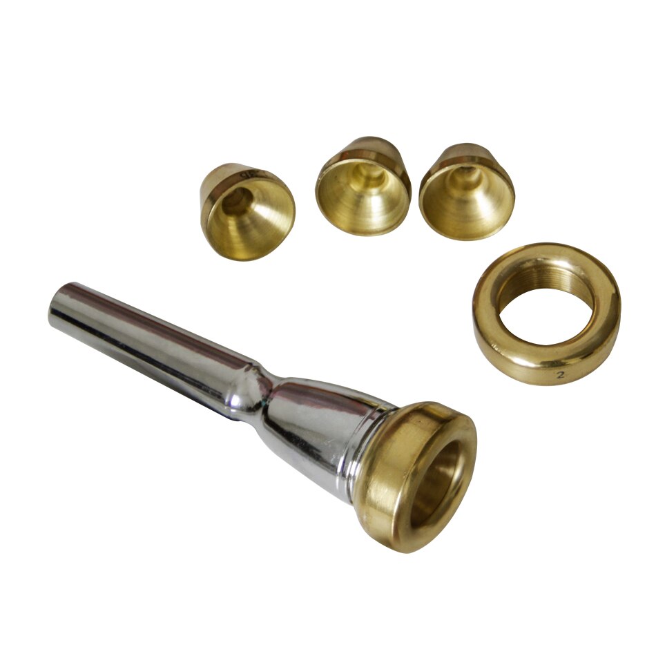 Accesorios de trompeta MUKU 1-1 2c 3c 2b 3b tamaño boquilla de trompeta cobre dorado 1 Juego con caja accesorios para instrumentos musicales