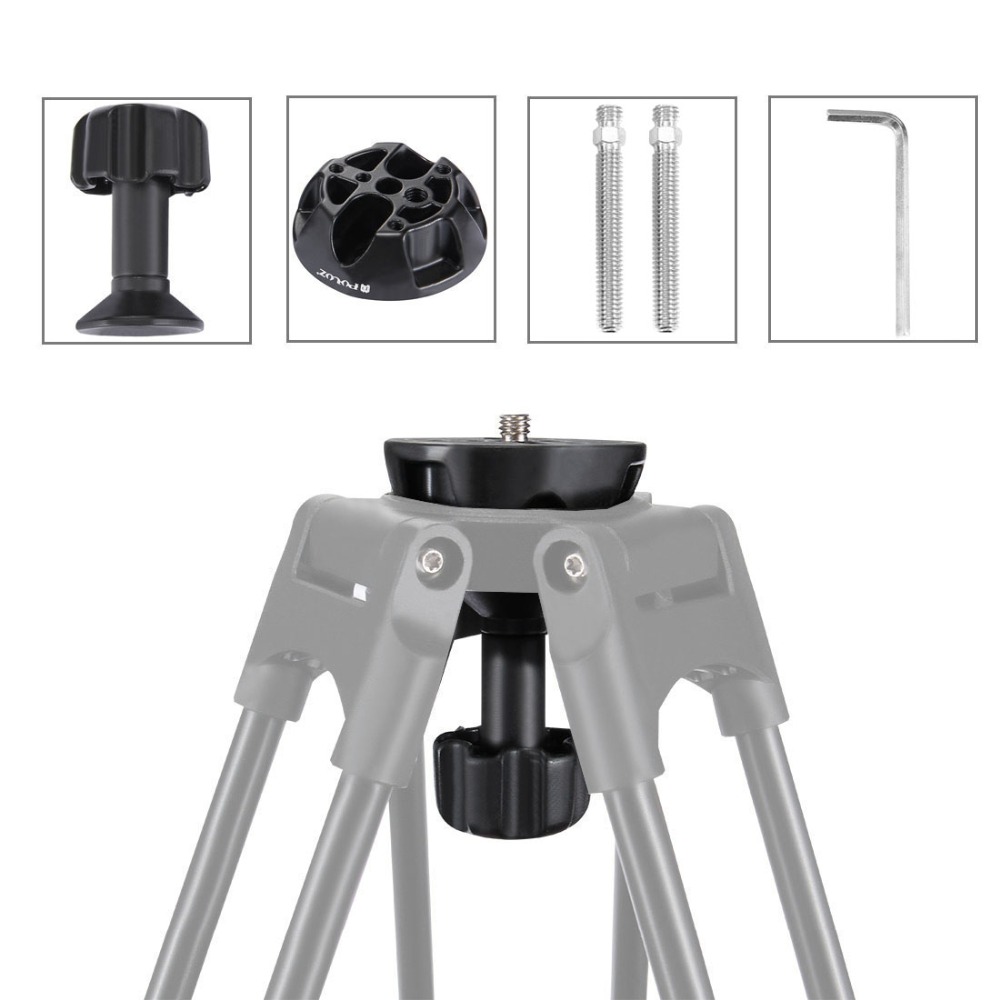 PULUZ Bowl Adapter For Fluid Head Tripod 75mm Half Ball Flat 75*75*100mm DSLR Rig Camera Metal Bowl Adapter