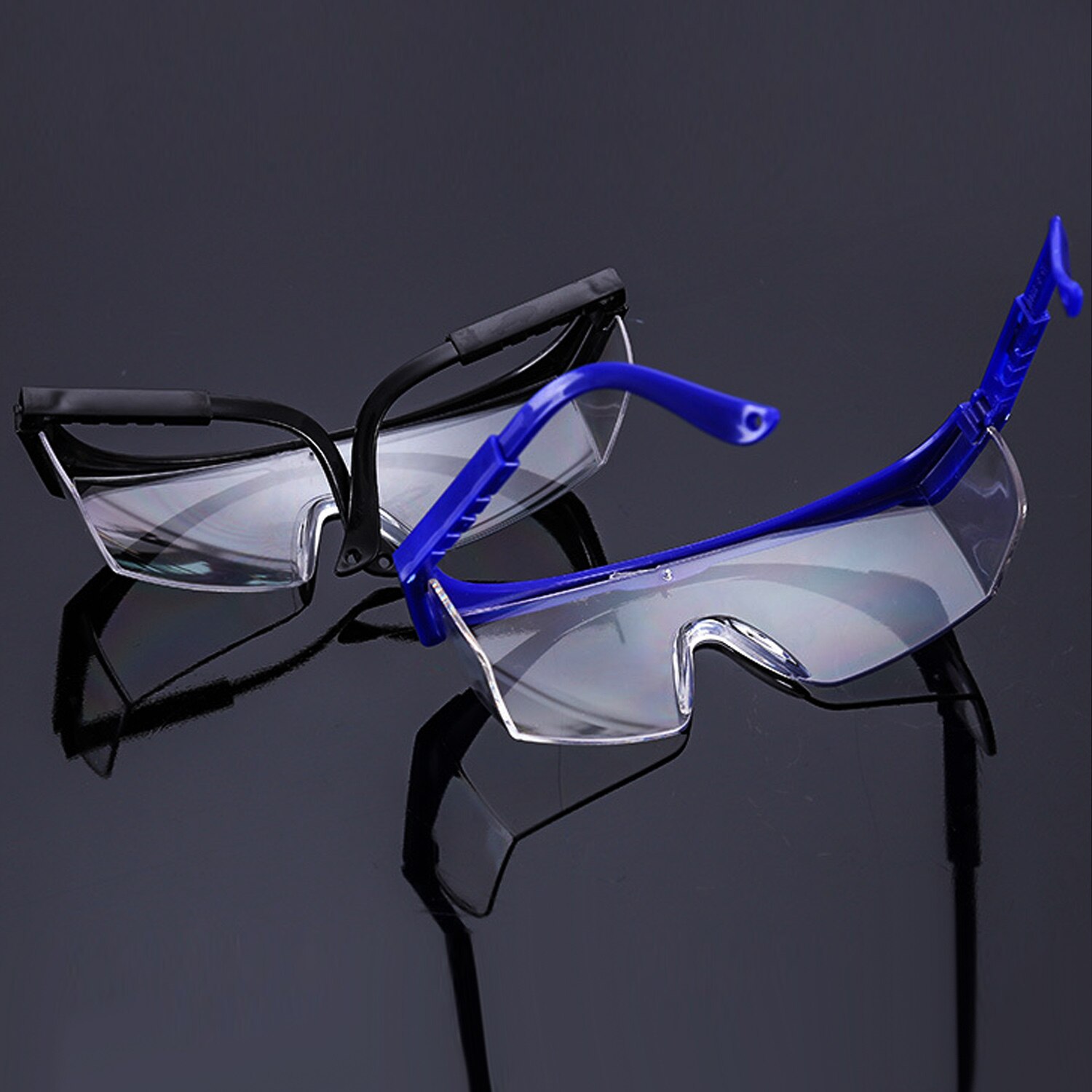 1pcs Adjustable Anti Dust Splash Fog Protective Eyewear Goggles Safety Eyeglasses for Workplace Office Laboratory Personal Use