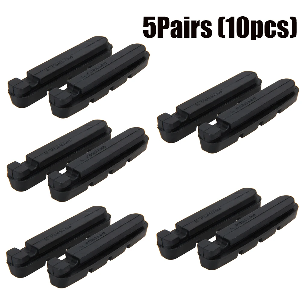 1-5 pares de pastilhas de freio de bicicleta de estrada, sapatas de freio, blocos de borracha de substituição para suporte de sapato shimano br, peça de casco de freio de ciclo: ROXO