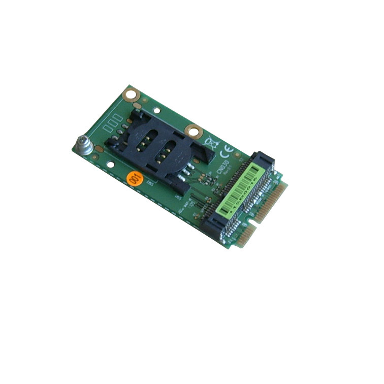 HK Post Air Mail Mini PCIe Extension SIM Card Socket for 3G Modem and Mini-PCI e interface