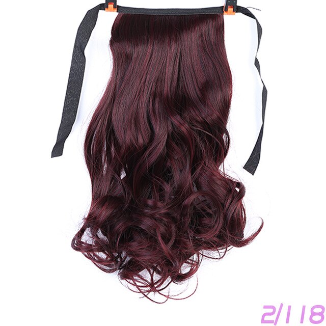 Allaosify Bruin Zwarte Hittebestendige Synthetische Hair Extensions Paardenstaart Hair Extensions Koord Paardenstaart 12 &quot;Hair Extensions: 2M118