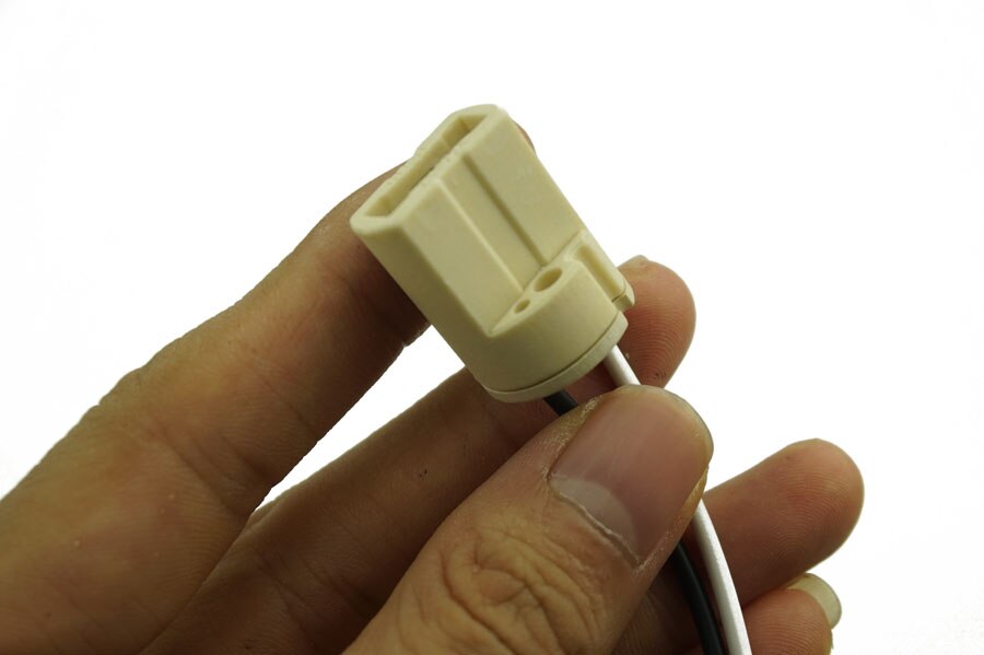 6 stk/parti  g9 ovnslampe halogenlampe lyspære sokkel adapter med 15cm kabler