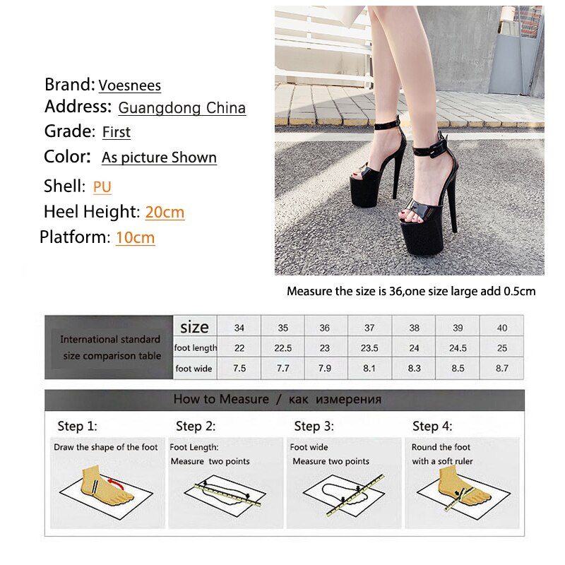 women's shoes 20cm hate sky high model stage catwalk shoes High heels banquet platform sandals Steel Tube Dancing Shoes