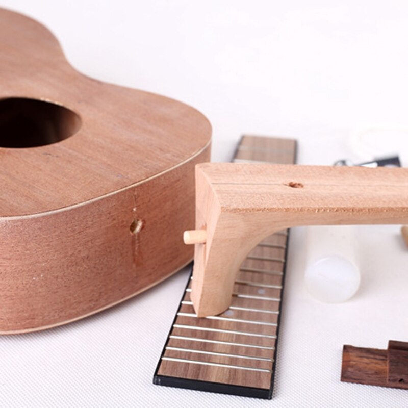 23 Inch Ukulele Diy Kit Mahogany Strings Hawaiian Guitar for Handwork Painting Perfect Parents-Child Campaign