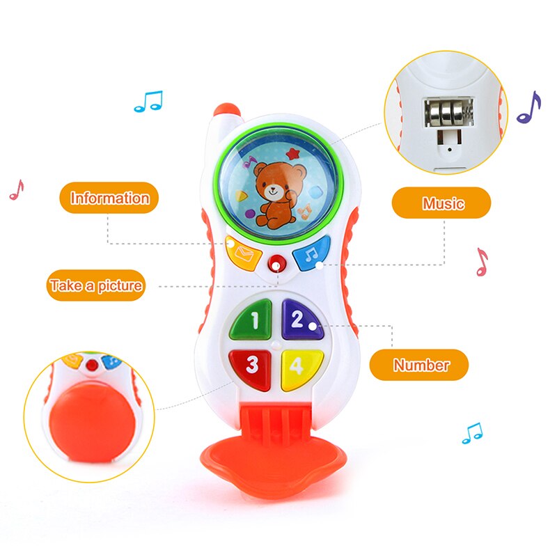 6 tipi di Bambino Intelligente Giocattoli con il Suono & Luce del Flash Giocattoli Elettronici Musicale Del Telefono Telefono Cellulare Per Bambini Giocattoli Educativi regalo di Compleanno regali