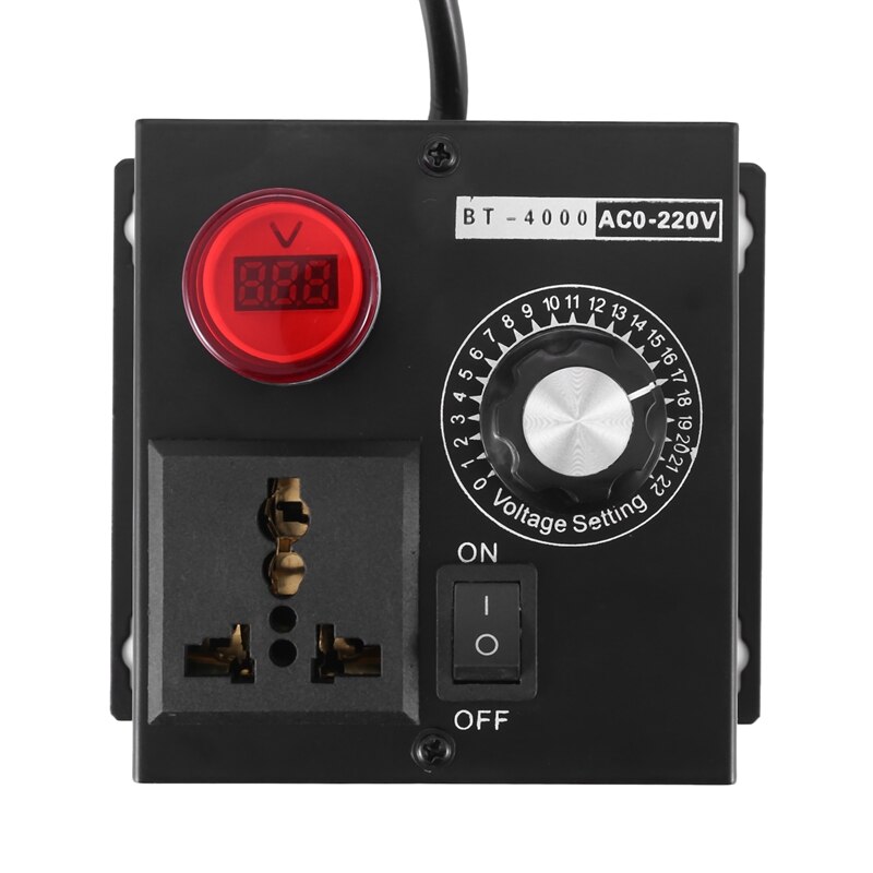 Contrôleur de tension Variable AC 220V, vitesse compacte, température et éclairage, variateur réglable, NHT-4000W (prise ue)