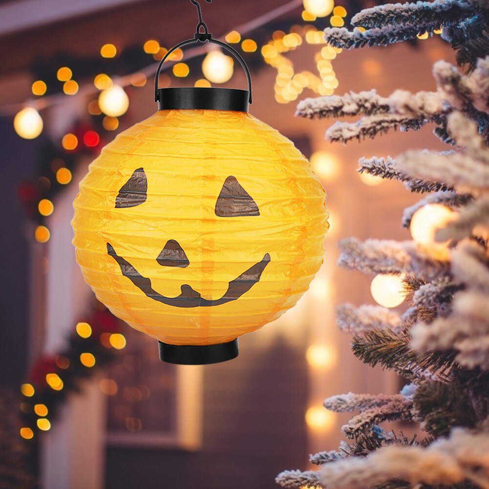 20cm nowa papierowa na Halloween dynia wisząca latarenka Eventy uroczystość przerażające akcesoria dekoracyjne DIY rękodzieło festiwal papier latarnia