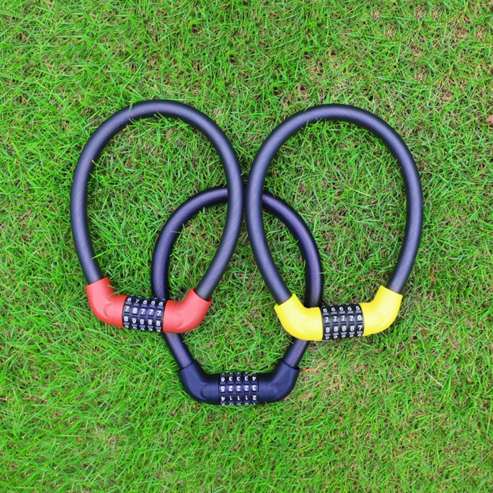 Security Bike Lock Rust-proof Corrosion Resistant Digital Bike Lock Anti-saw Combination 4 Number Code Bike Lock for Road Bike