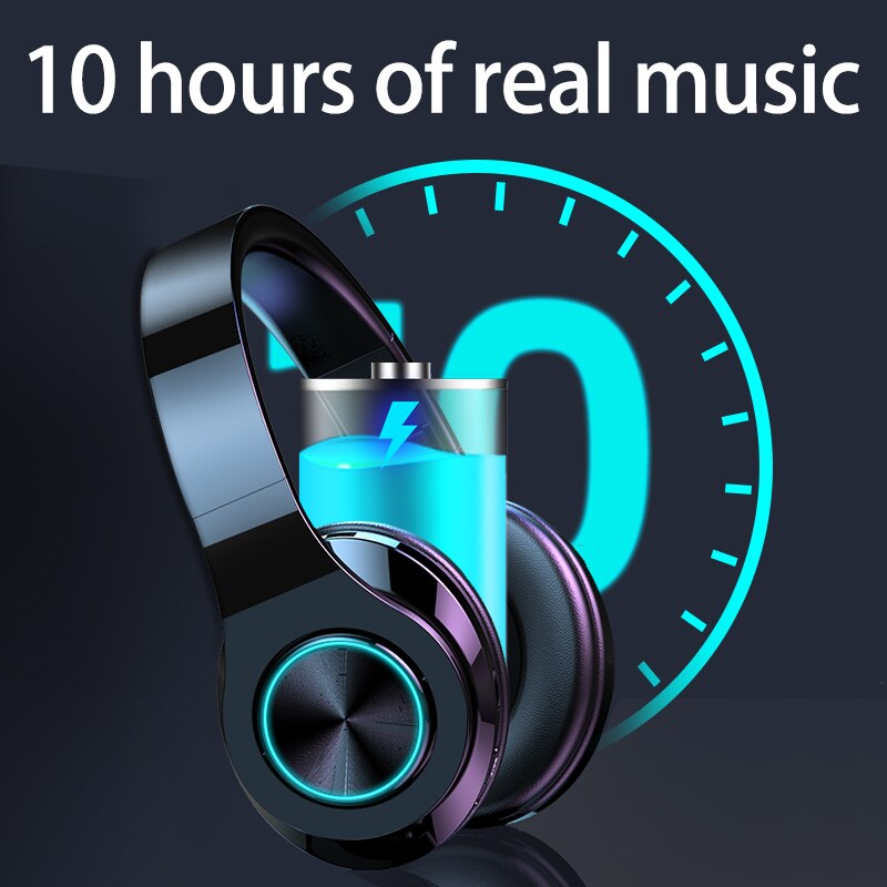 MiKuTech Bluetooth 5.0 Headphones - Deep Bass Stereo Noise Reduction Gaming Headsets
