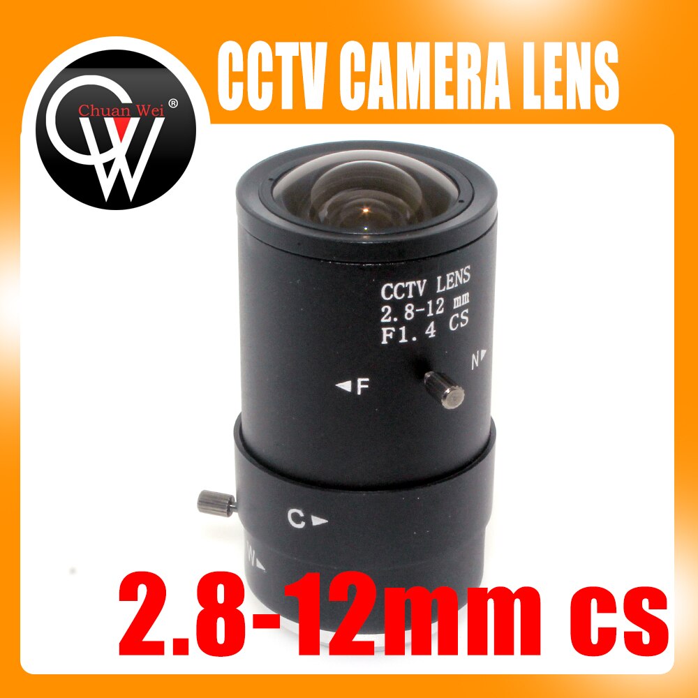 2.8-12mm lens CS Mount Varifocal Manual Iris CCTV Lens for CCTV Security Cameras