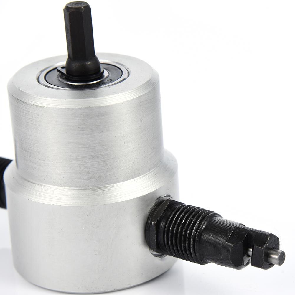 Double Head Sheet Nibbler Saw Cutter Tool Drill Attachment Free Cutting Tool Nibbler Sheet Metal Cut