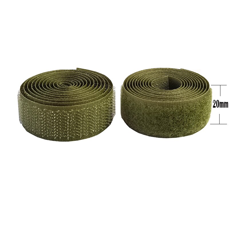 2M * 5Cm Olijfgroen Nylon Sluiting Tape Geen Lijm Naaien Loop Haak Sticker Strip Kleding Stick Tape