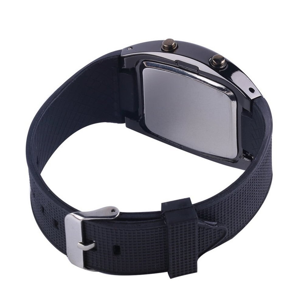 Luchtvaart turbo wijzerplaat flits led horloge heren dames sportwagen meter rubberen band horloges saat