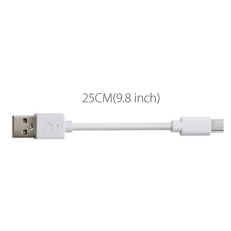 6 pièces câbles courts 25cm ligne pour Multi Ports USB chargeur 10 pouces pour Iphone type-c Android Micro USB câbles pour Station de recharge
