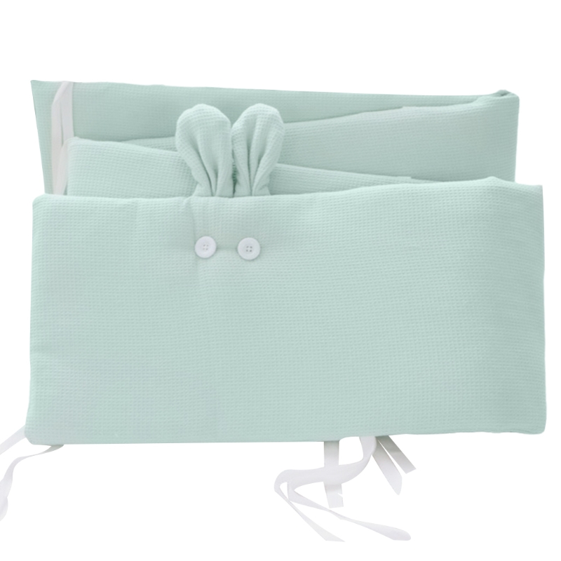 Kinderen Bed Protector Room Decor Babybedje Bumper Voorkomen Baby Vallen Kussen Afneembare Cot Bumper: Green