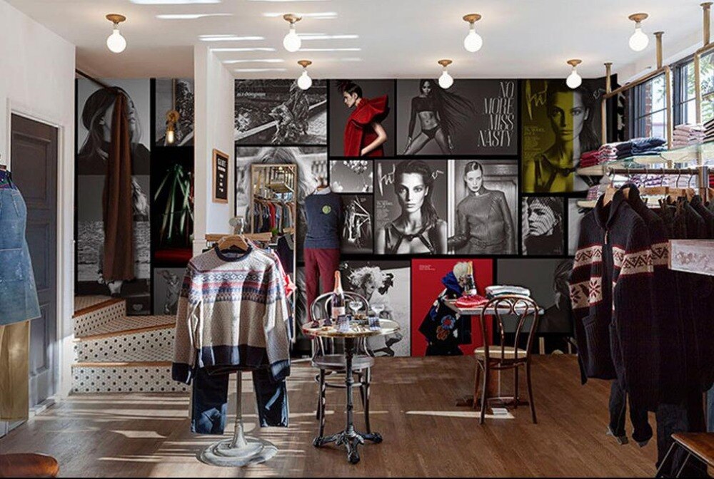 Europea 3D Muurstickers afdrukken retro ster poster vinyl behang mural 3d muurschilderingen behang voor woonkamer