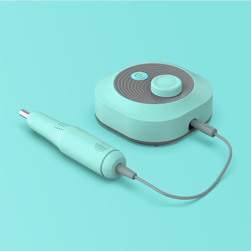 24W Multi-function Nail Polisher Smart Electric Nail Drill Machine Grinding Manicure Buff Nail Nail Art Tool: Green