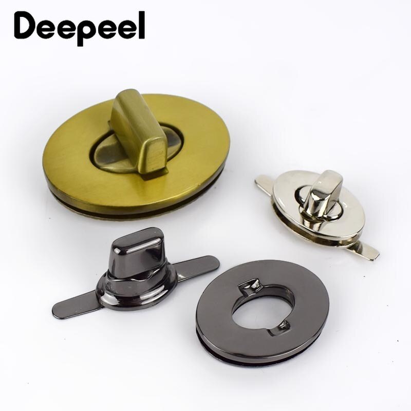 Deepeel 2 zestawy metalowe zamki Twist do torebek torebka zamknięcie blokada zatrzaski torebka zapięcie klamry akcesoria do rękodzieła DIY skóra Craft