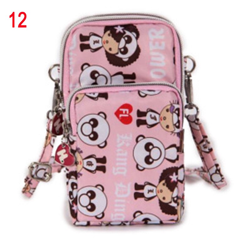 Crossbody carteira durável waterpoor moeda bolsa de telefone celular dos desenhos animados impresso mini bolsa de ombro 9x5x17.5cm: 12
