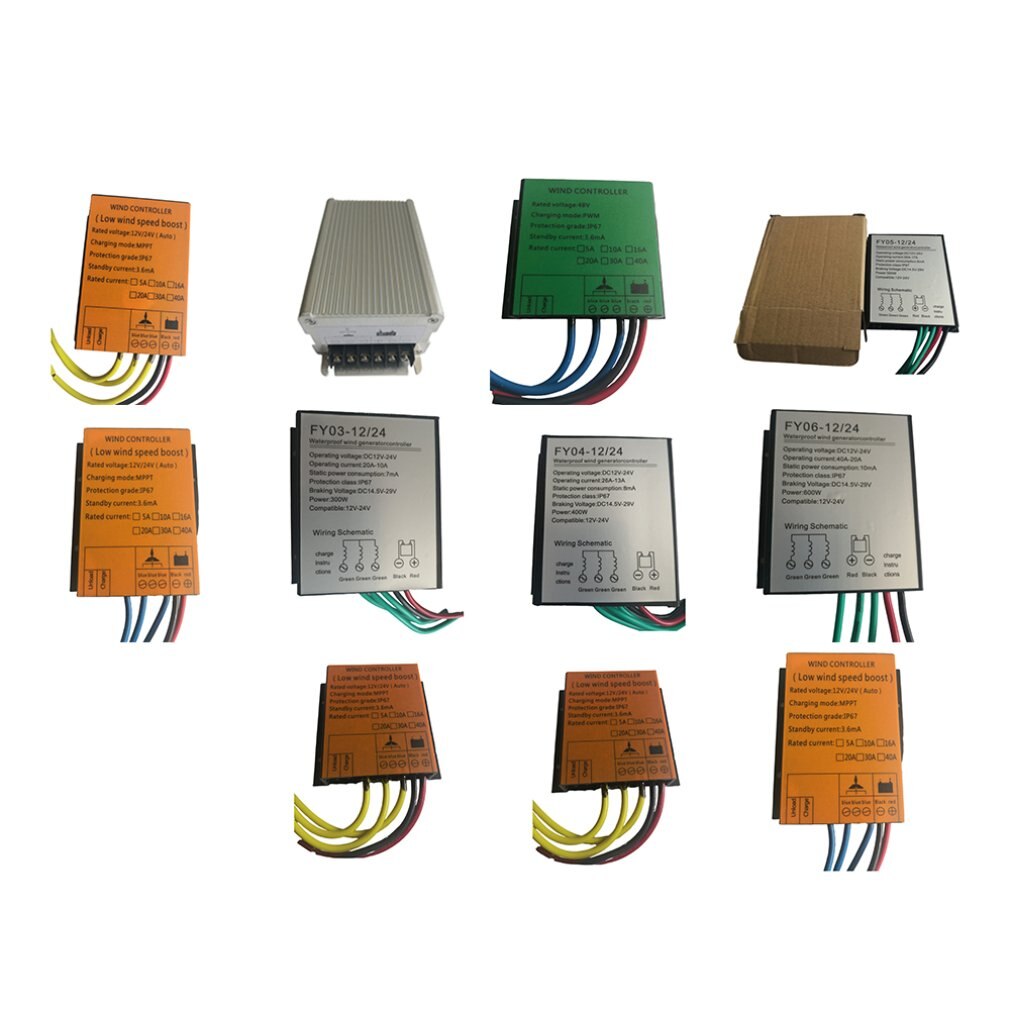 400W Wind Turbine Controller 12V24V Waterproof Mppt Rectifier Brake Charging Rectifier Bridge Sliver