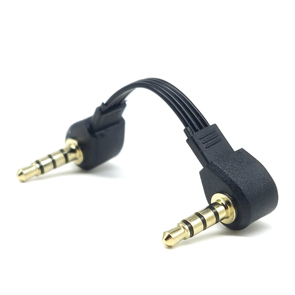 Audiokabel 3.5mm stecker auf stecker stereokopf aux-audio-kit 10cm doppelwinkel schwarz i-key kaufen