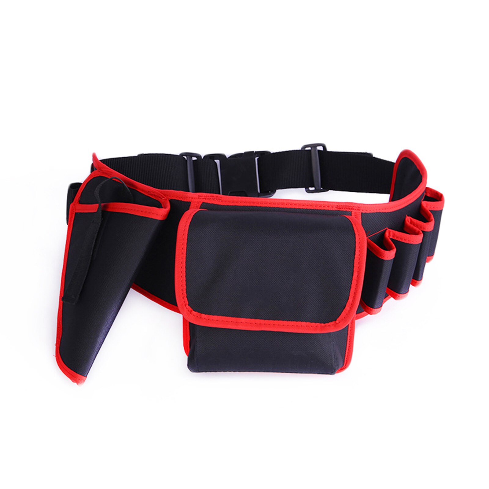 7 in 1 Electric Tool Waist Harness Waist Pouch Bag for Hardware Tools EDF88: red