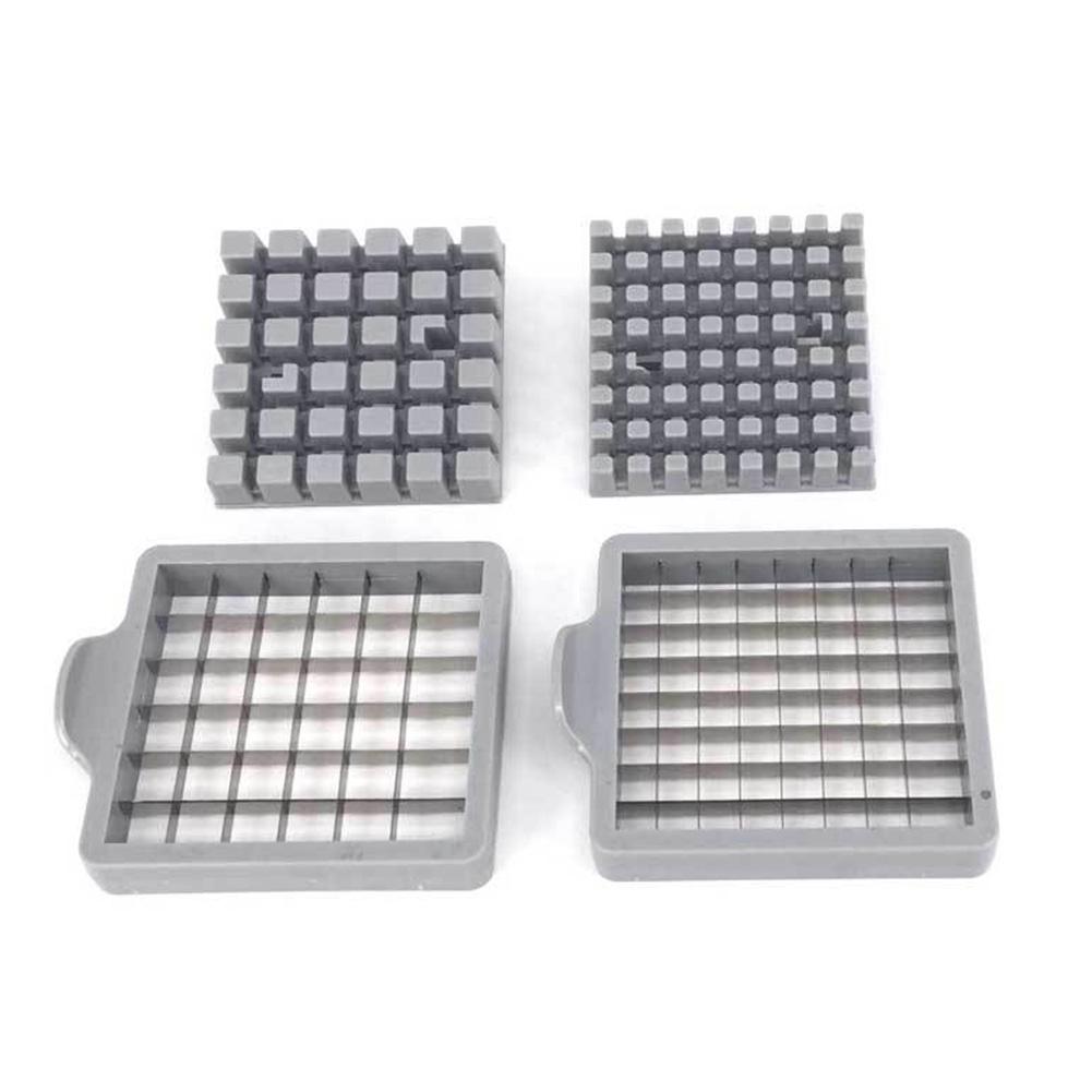 Stainless Steel Potato Chipper with 2 Blades Ergonomic Handle Tool