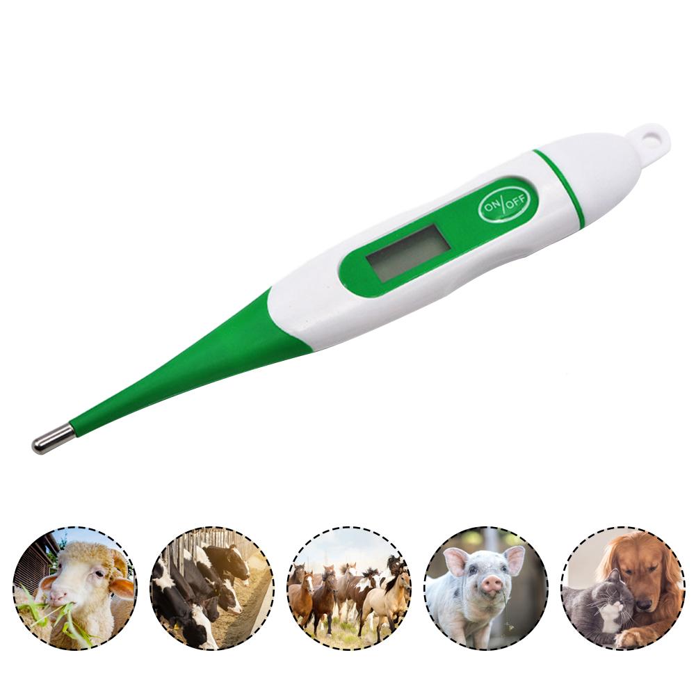 Digitalt termometer elektronisk kropstemperatur gris hund ko får får kæledyr specielt termometer blødt hoved vandtæt beskyttende