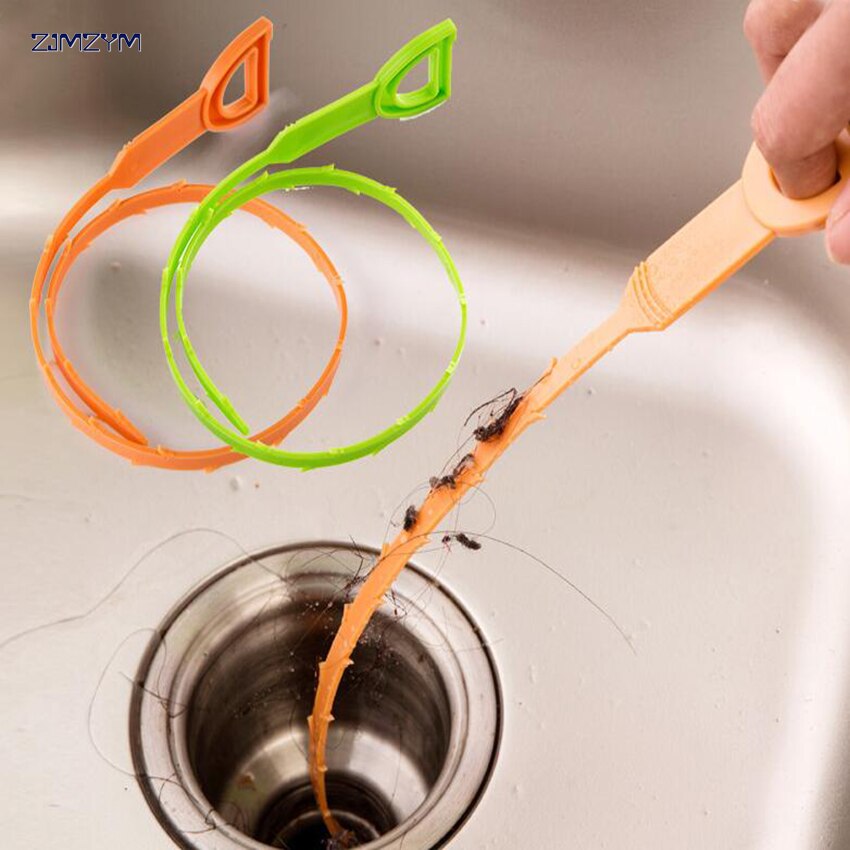 1pc slangeformet vask renere badeværelse toilet køkkenafløb fjerner tilstoppede hår rengøringsbørste til hjemmet populært