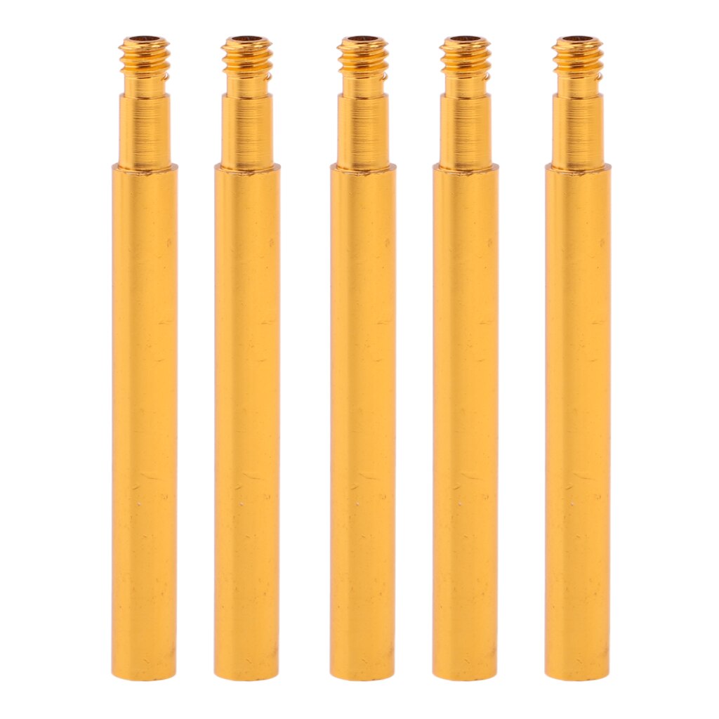 Pack of 5 Colorful Tube Presta Valve Extension Tubular Extender Bicycle Bike Cycling Bike Parts: Gold 60mm