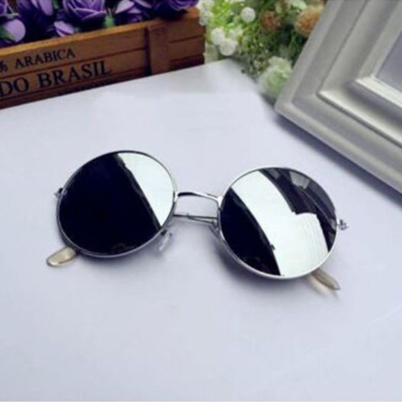 Gafas de sol redondas Retro para hombre y mujer, lentes de sol para conducir coloridas, antiniebla, gafas para conducir, accesorios de coche, marco de Metal, , 1 ud.: Amarillo