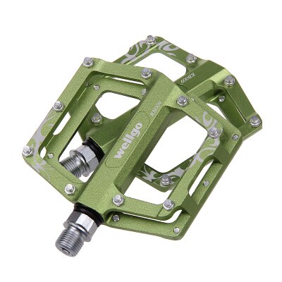 Wellgo Kb009 Ultralight Aluminum Alloy Pedals MTB Mountain Bicycle Cycling Bike Pedal: Green