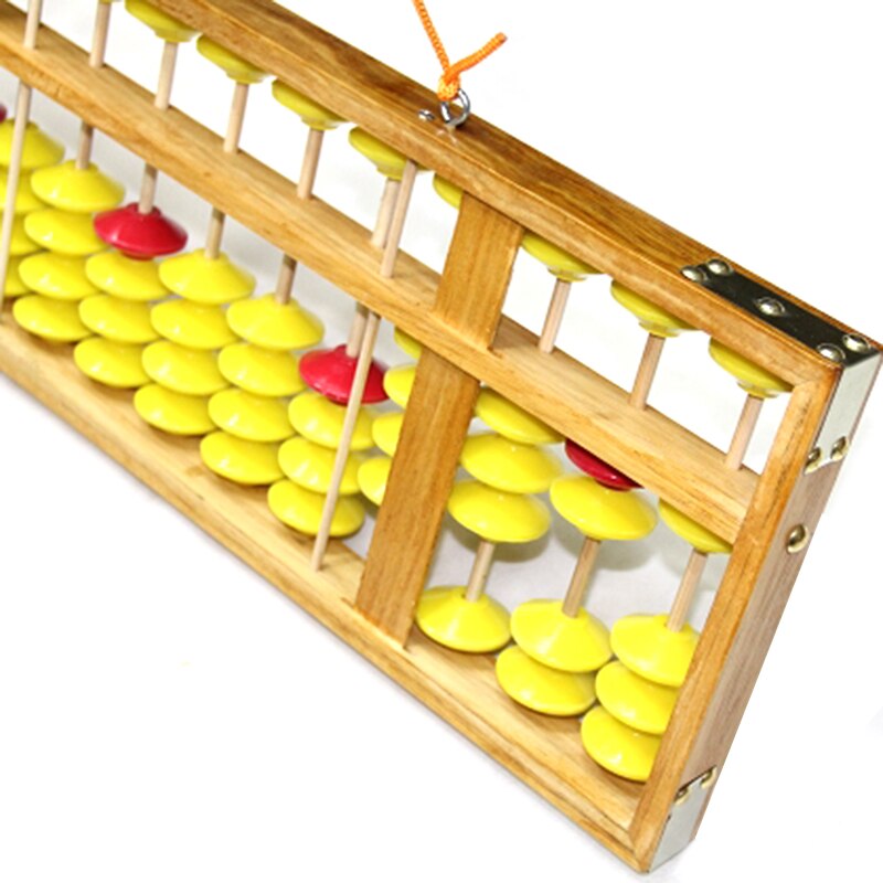 Ábaco chino 13 columna Suspensión de madera tamaño grande Abacus antideslizante instrumento sorobán chino en matemáticas niños educación matemáticas juguete 58Cm