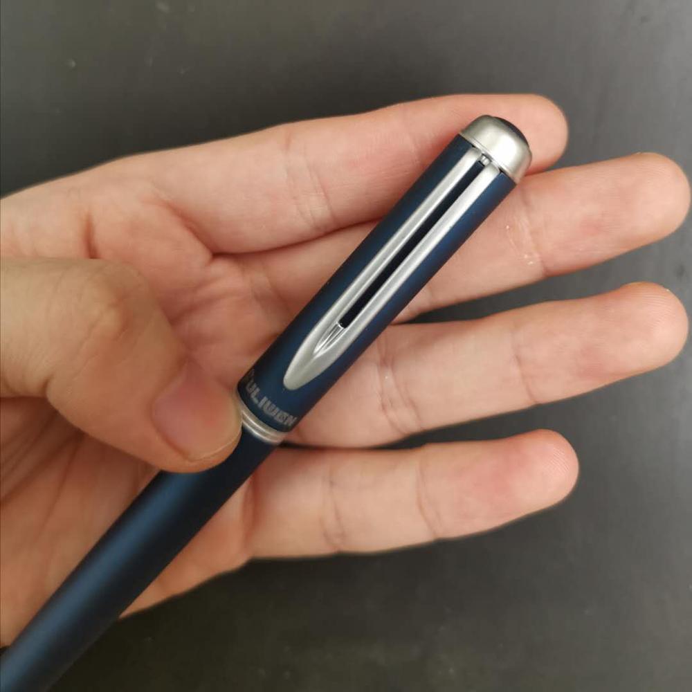 Old Stock Fuliwen Fountain Pen Matte Dark Blue Ink Pen Medium Nib Business Stationery Office school supplies Writing