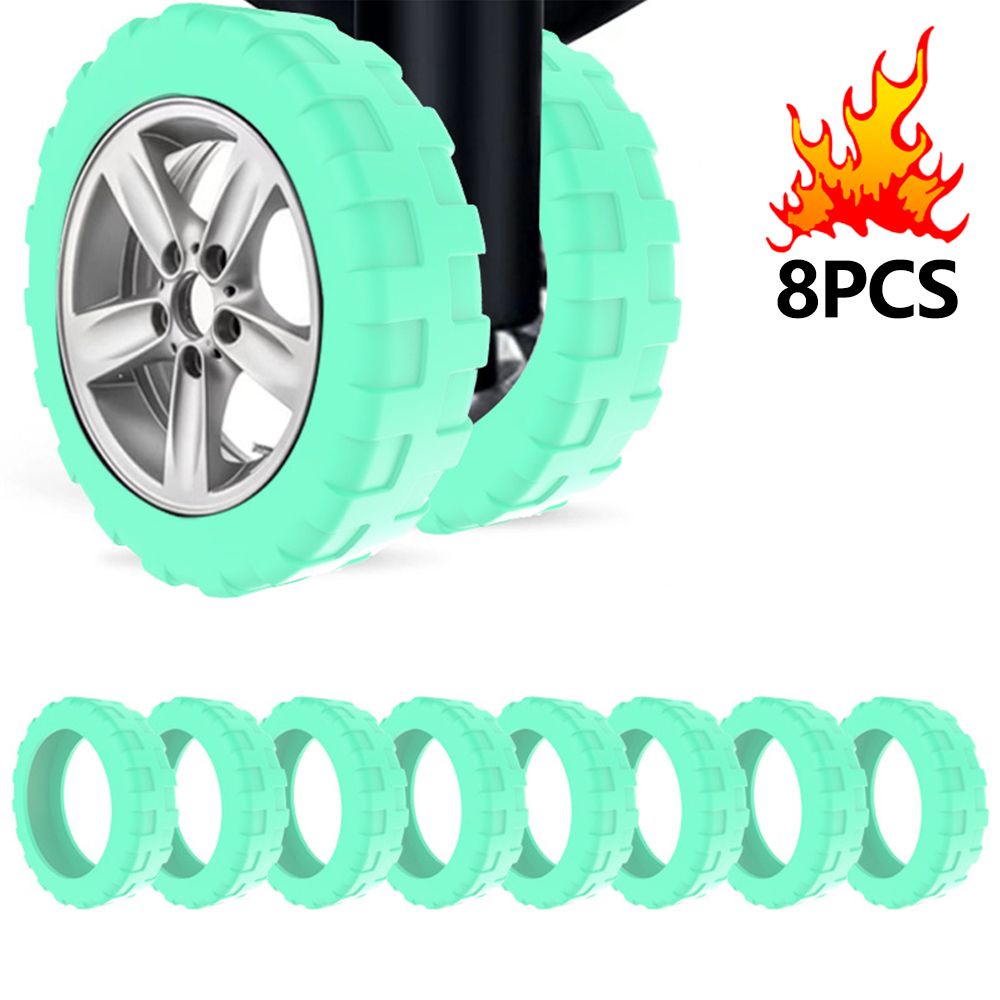 8 stks/set Koffer Onderdelen Assen Reisbagage Caster Schoenen met Stil Geluid Verminderen Wiel Slijtage Koffer Wielen ProtectionCoverzmt: Licht Goud