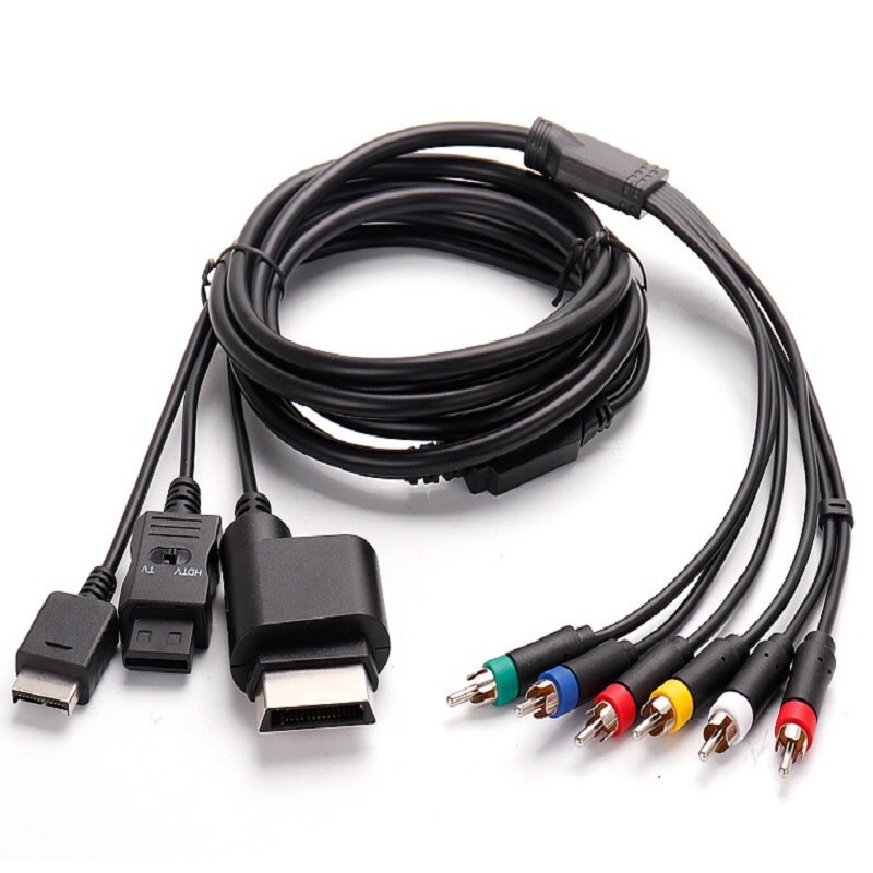 3 in 1 Component AV Cable for PS2/3 for Wii for Xbox360 for Wii U Black