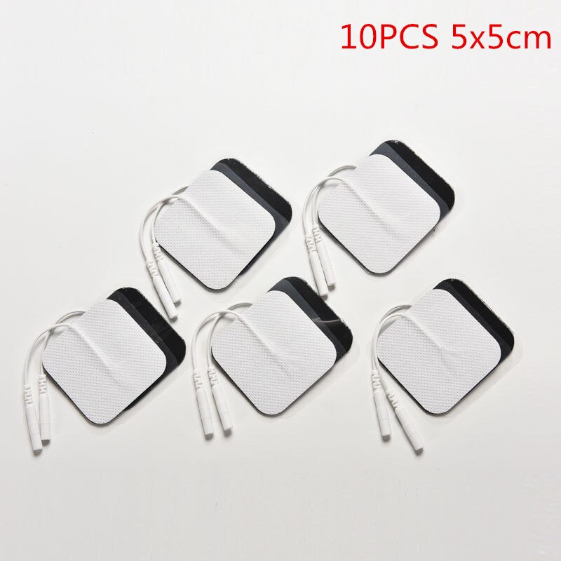 2/10Pcs Massage Elektroden Voor Ems Tens Machine Massager 5 Stijlen Lange Levensduur Head Elektrode Lood draden Kabel Therapie Machine: 10pcs 5x5cm