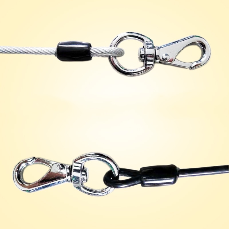 Correa de alambre antimordedura para perro, cadena de plomo de acero inoxidable para mascotas, correas de tracción para perros pequeños, medianos y grandes